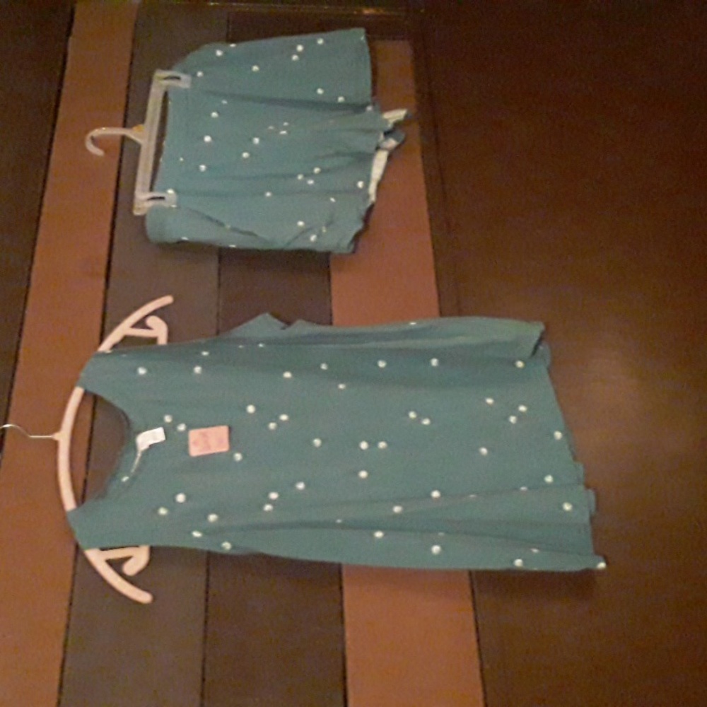 Stars Above XL Short sleeve 2 Piece Night Outfit/Pajamas Short Set  Slate - Picture 2 of 16